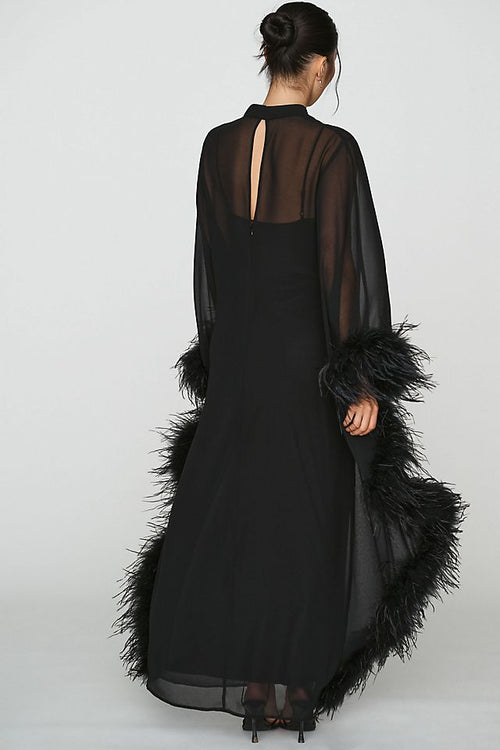 Hutch Women's Feathered Satin Kaftan