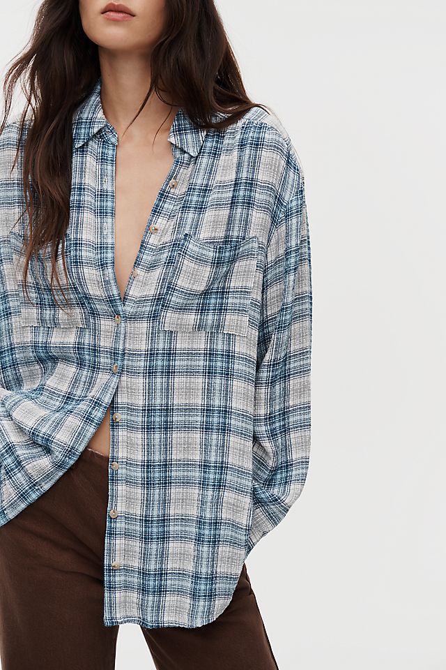 Pilcro Hadley Women's Relaxed Plaid Buttondown Shirt