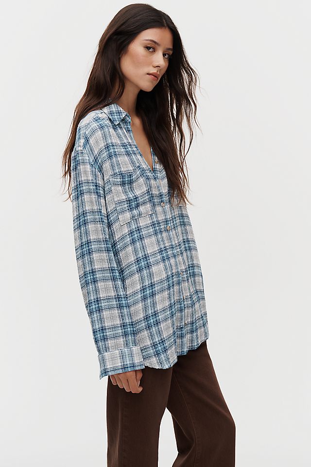 Pilcro Hadley Women's Relaxed Plaid Buttondown Shirt