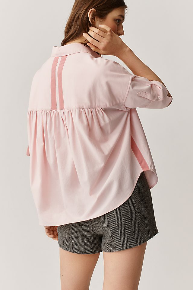 Maeve Mabel Women's Boxy Oxford Shirt Cotton