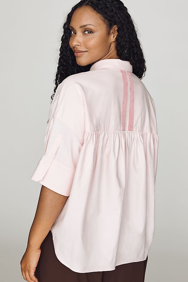 Maeve Mabel Women's Boxy Oxford Shirt Cotton