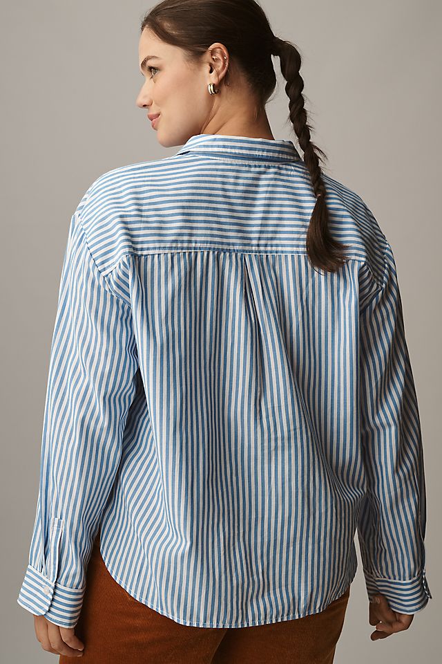 Maeve Bennet Women's Shrunken Buttondown Shirt Cotton