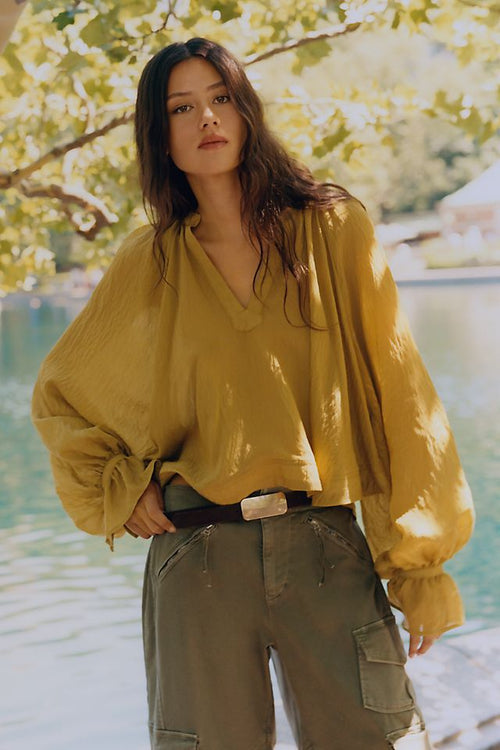 By Anthropologie Women's Semi-Sheer Swing Blouse