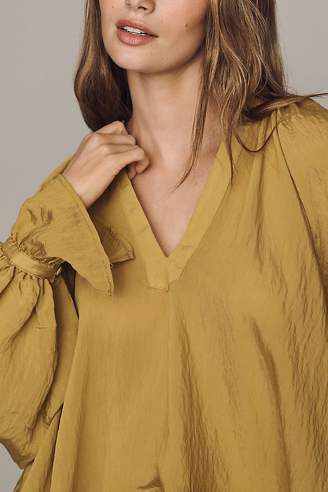 By Anthropologie Women's Semi-Sheer Swing Blouse