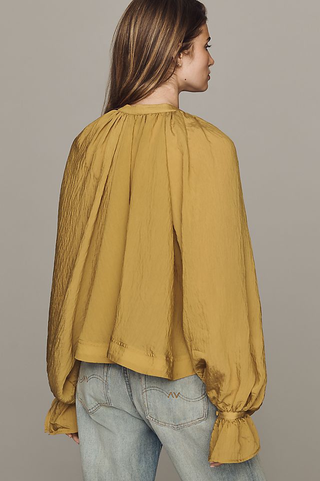 By Anthropologie Women's Semi-Sheer Swing Blouse