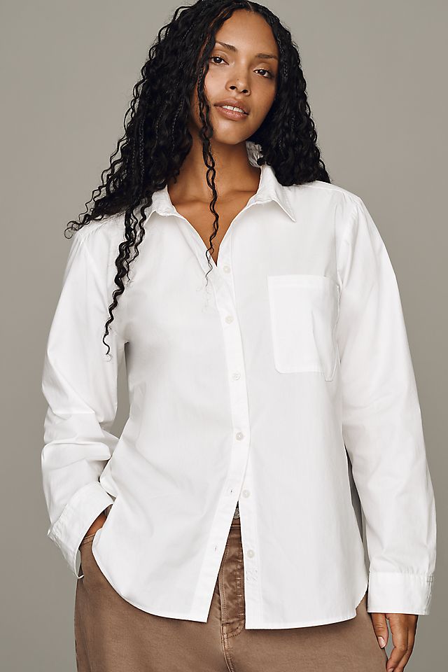 Maeve Kate Women's Classic Buttondown Shirt Cotton