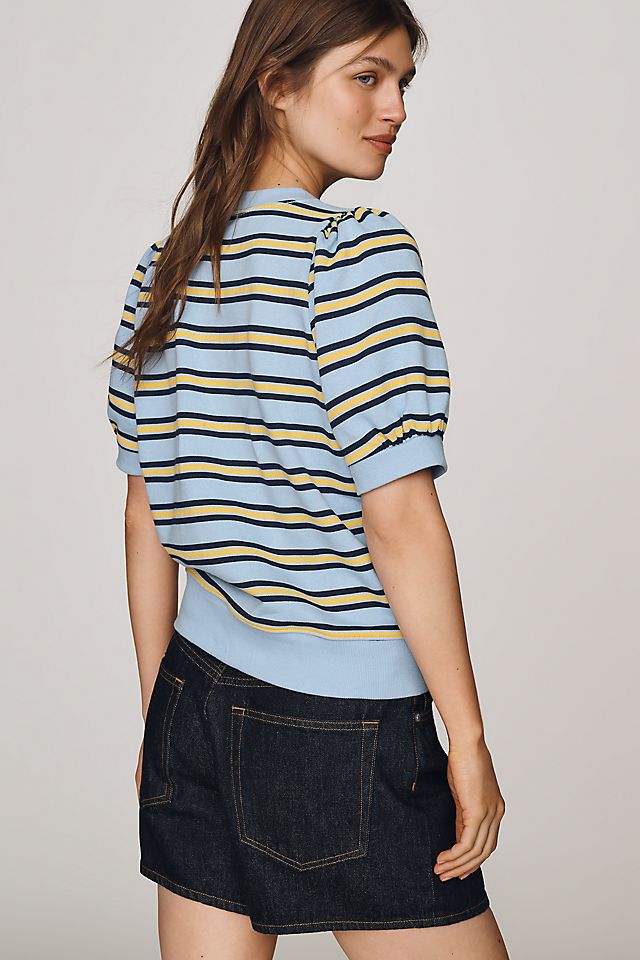 Maeve Women's Puff-Sleeve Sweatshirt Tee Cotton