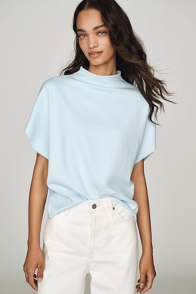 By Anthropologie Whitley Women's Mock-Neck Top Polyester