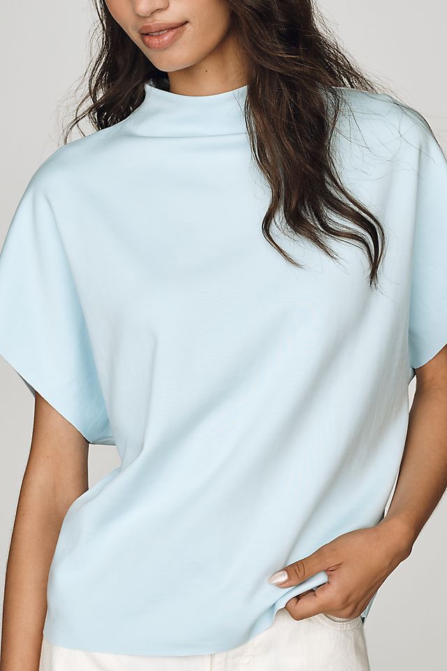 By Anthropologie Whitley Women's Mock-Neck Top Polyester