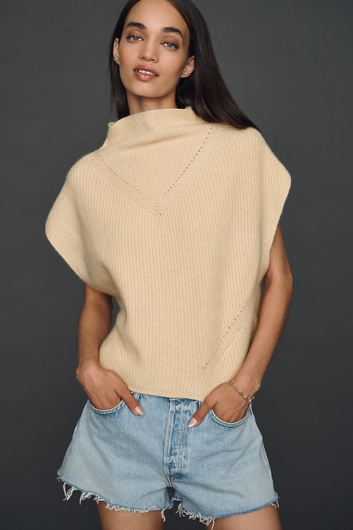 By Anthropologie Enza Women's Cashmere Poncho Sweater Vest
