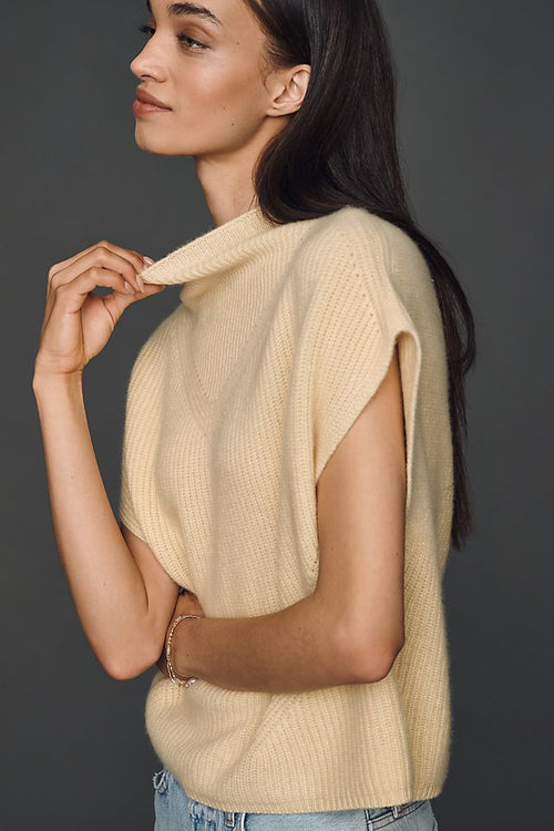 By Anthropologie Enza Women's Cashmere Poncho Sweater Vest
