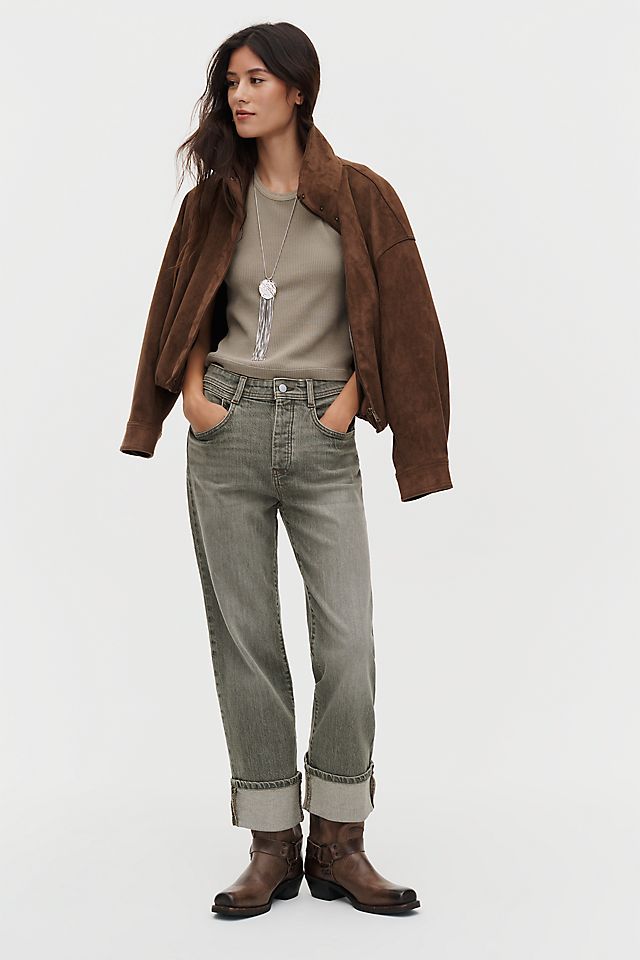 Maeve Imara Women's Faux-Suede Funnel-Neck Jacket