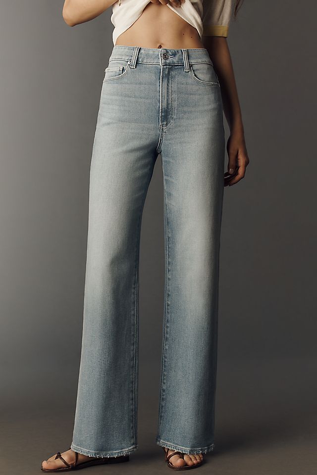 PAIGE Anessa Women's High-Rise Wide-Leg Jeans Cotton Blend