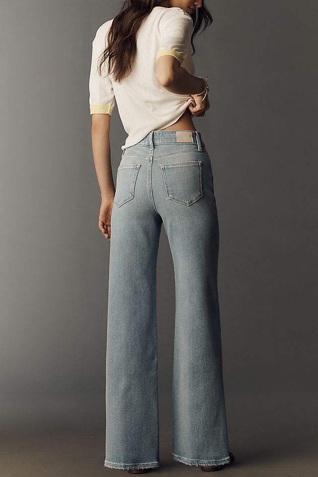 PAIGE Anessa Women's High-Rise Wide-Leg Jeans Cotton Blend