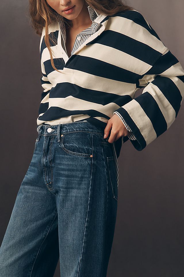 MOTHER The Half Pipe Women's High-Rise Ankle Jeans Cotton