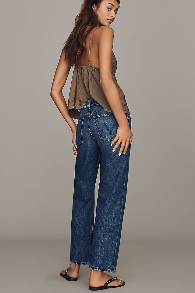 MOTHER The Rambler Women's Mid-Rise Straight-Leg Jeans Cotton