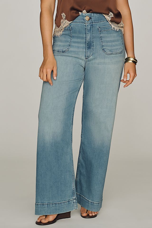 Maeve Colette Women's High-Rise Wide-Leg Full-Length Jeans