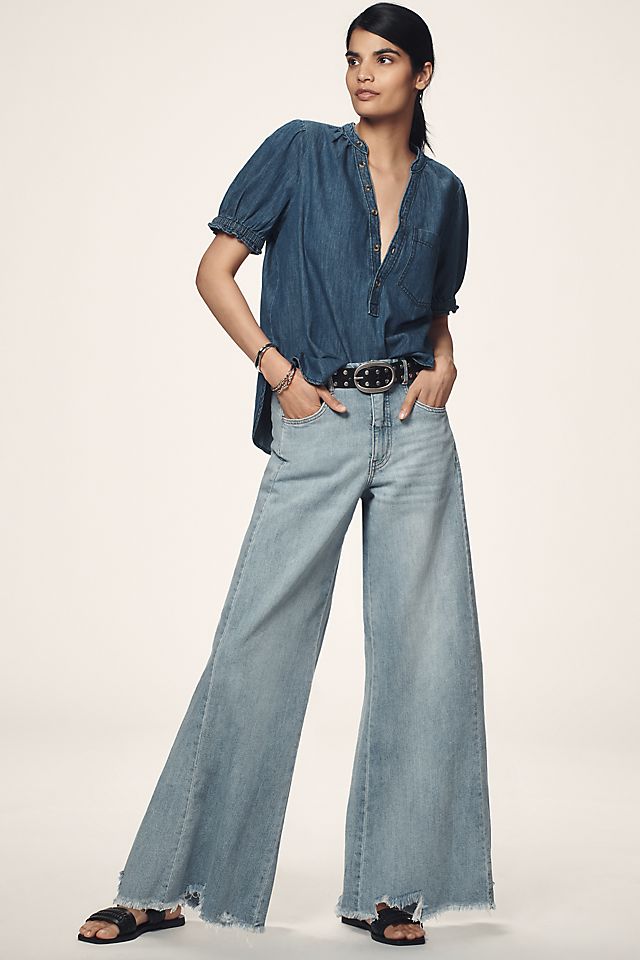 Pilcro Adi Women's Mid-Rise Flare Jeans Cotton