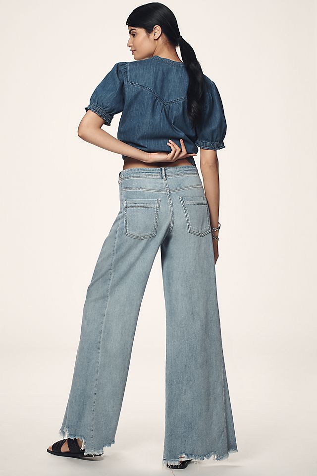 Pilcro Adi Women's Mid-Rise Flare Jeans Cotton