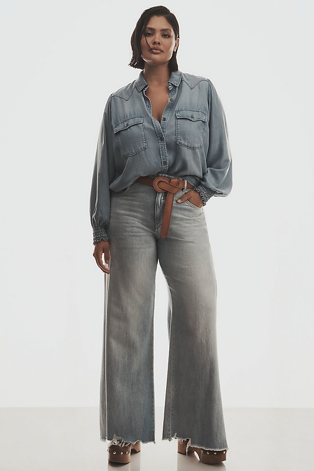Pilcro Adi Women's Mid-Rise Flare Jeans Cotton