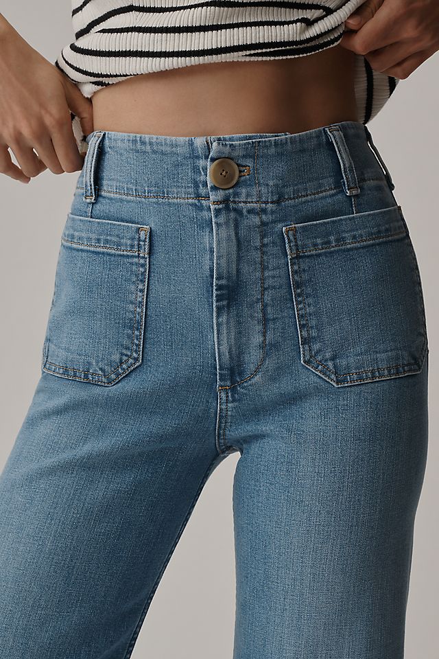 Maeve Colette Women's High-Rise Wide-Leg Cropped Jeans
