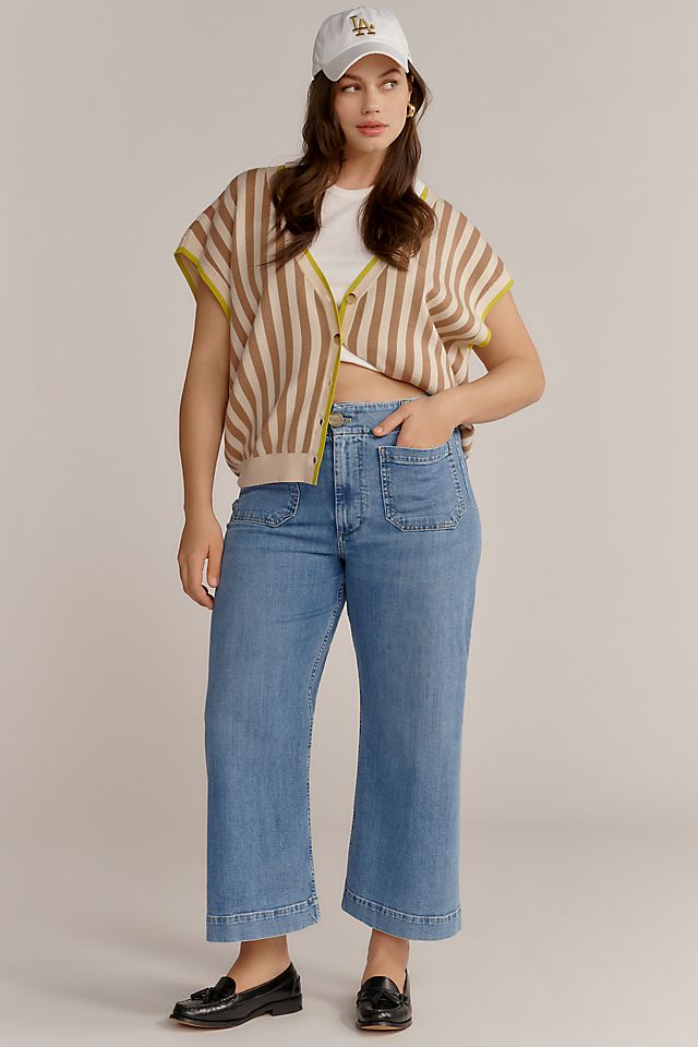 Maeve Colette Women's High-Rise Wide-Leg Cropped Jeans