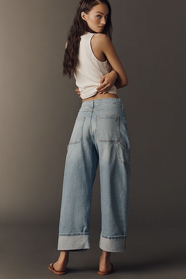 Pilcro Kayden Women's High-Rise Carpenter Barrel Jeans Cotton