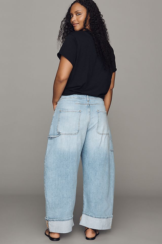 Pilcro Kayden Women's High-Rise Carpenter Barrel Jeans Cotton