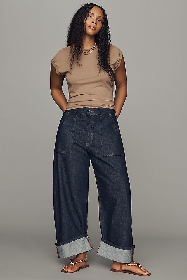 Pilcro Kayden Women's High-Rise Carpenter Barrel Jeans