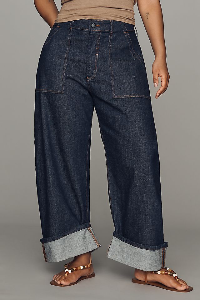 Pilcro Kayden Women's High-Rise Carpenter Barrel Jeans