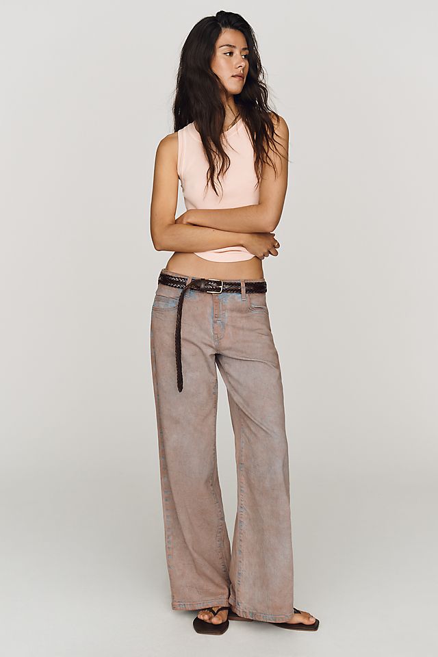 Pilcro Esme Women's Mid-Rise Wide-Leg Jeans Cotton