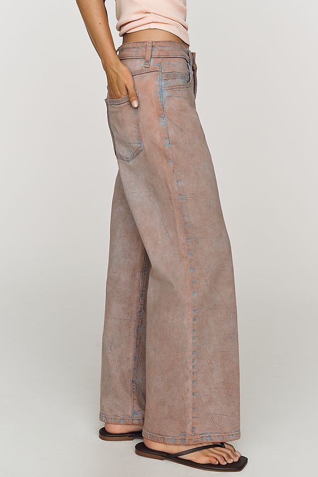 Pilcro Esme Women's Mid-Rise Wide-Leg Jeans Cotton