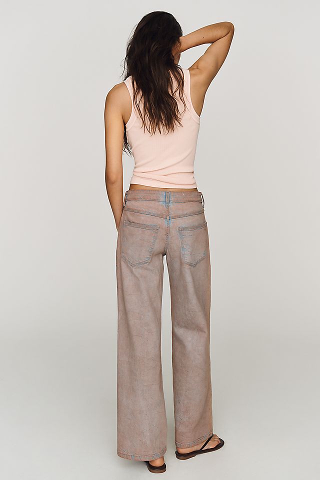 Pilcro Esme Women's Mid-Rise Wide-Leg Jeans Cotton