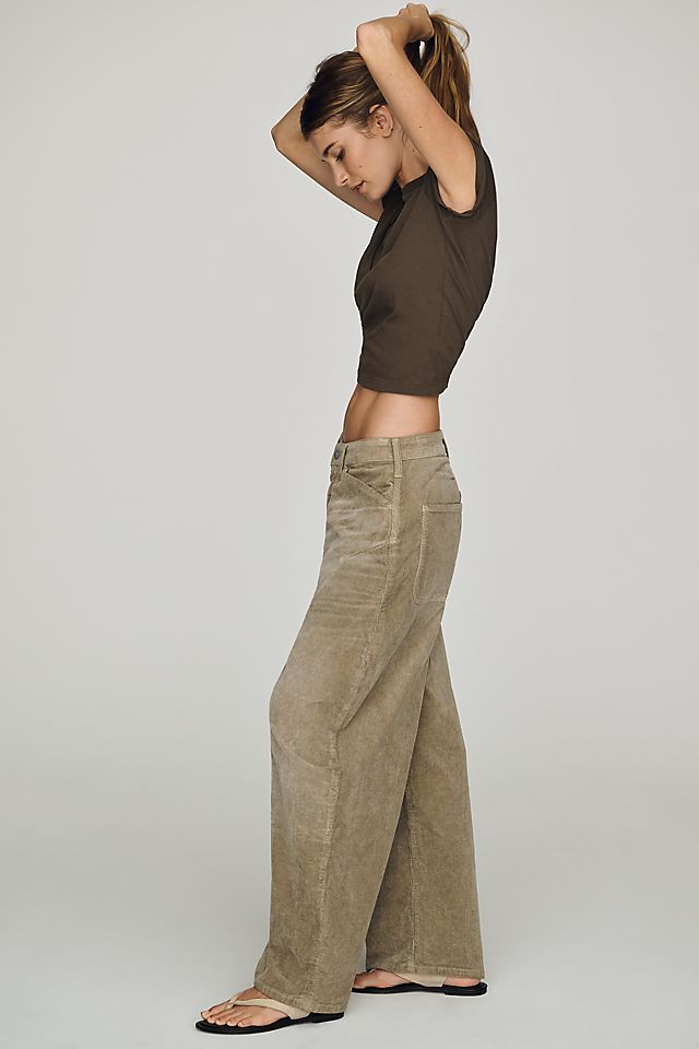 Pilcro Kayden Women's Corduroy High-Rise Barrel-Leg Jeans