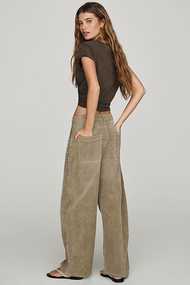 Pilcro Kayden Women's Corduroy High-Rise Barrel-Leg Jeans