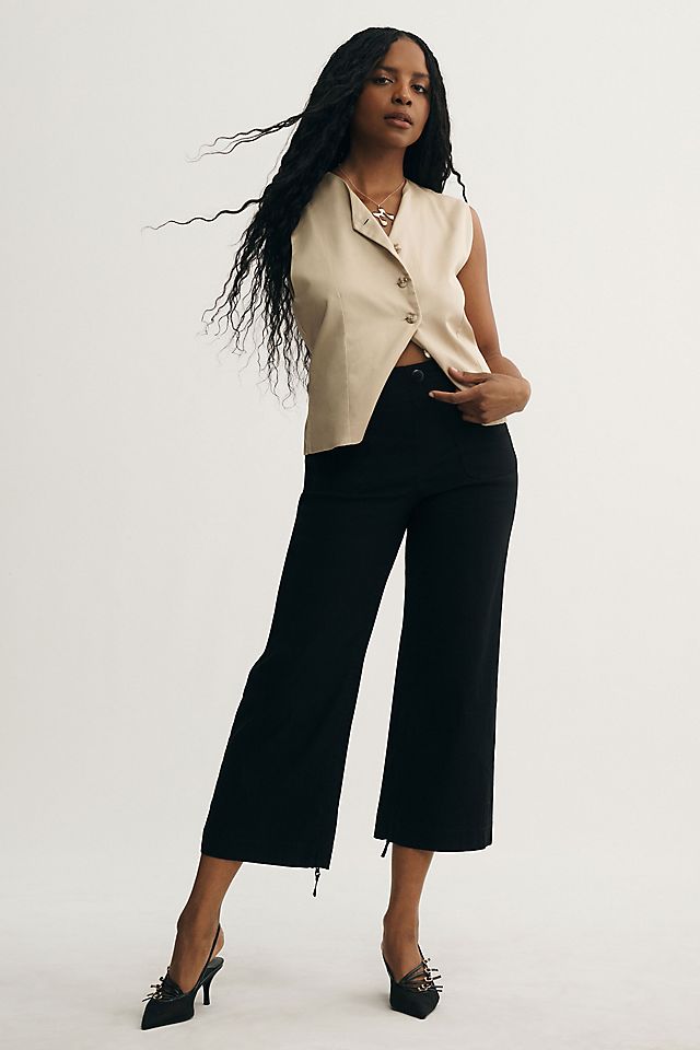 Maeve Colette Women's High-Rise Wide-Leg Pants Magic Fabric