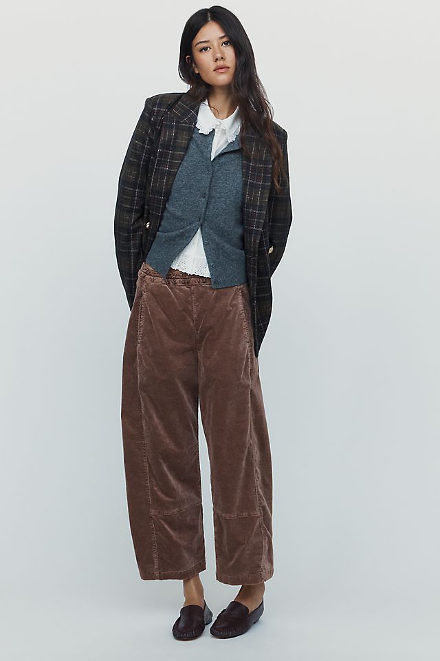 Pilcro Izzie Women's Corduroy Barrel Pants Cotton