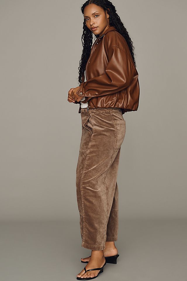 Pilcro Izzie Women's Corduroy Barrel Pants Cotton