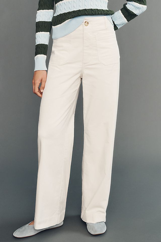 Maeve Colette Women's Corduroy High-Rise Wide-Leg Pants