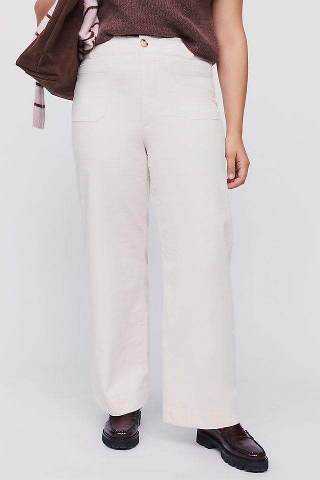 Maeve Colette Women's Corduroy High-Rise Wide-Leg Pants