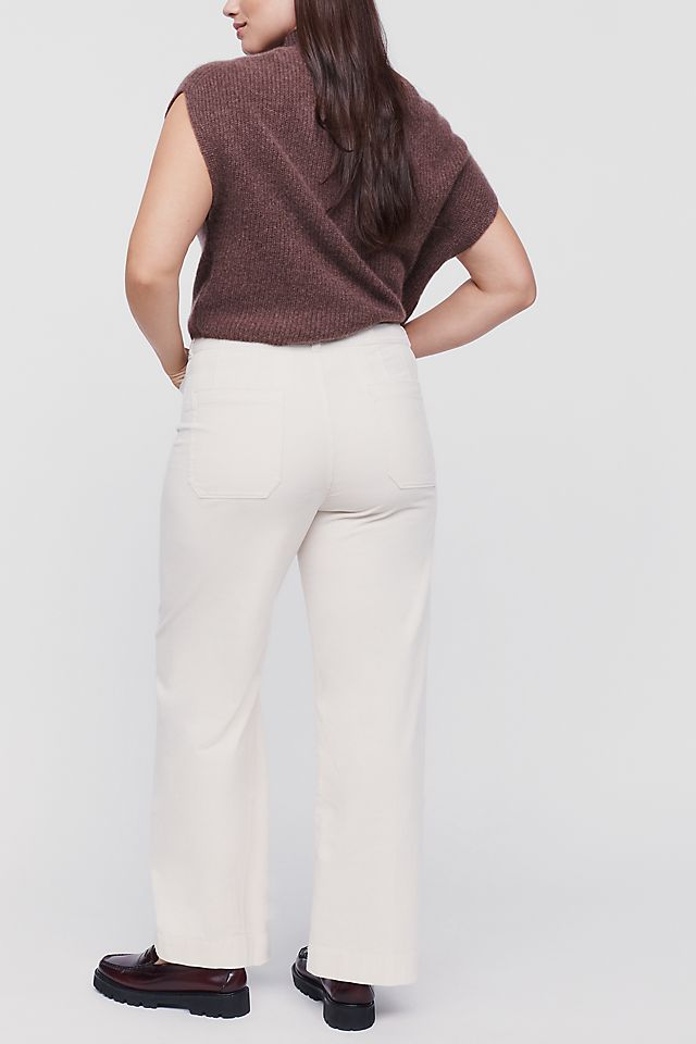 Maeve Colette Women's Corduroy High-Rise Wide-Leg Pants