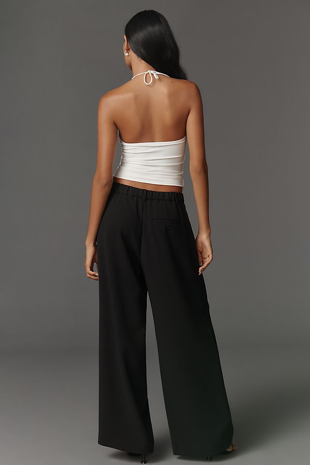 Maeve Avery Women's High-Rise Pleated Wide-Leg Pants