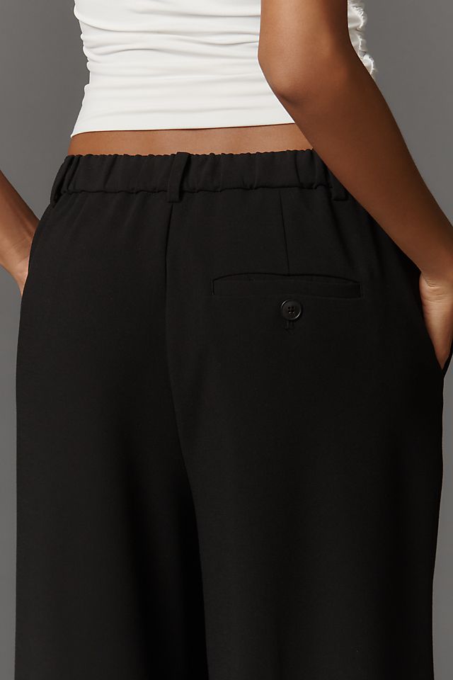 Maeve Avery Women's High-Rise Pleated Wide-Leg Pants