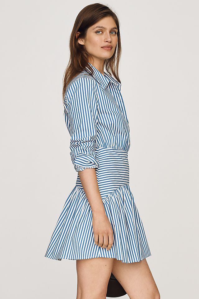 Exquise Tobie Women's Mini Shirtdress Pleated
