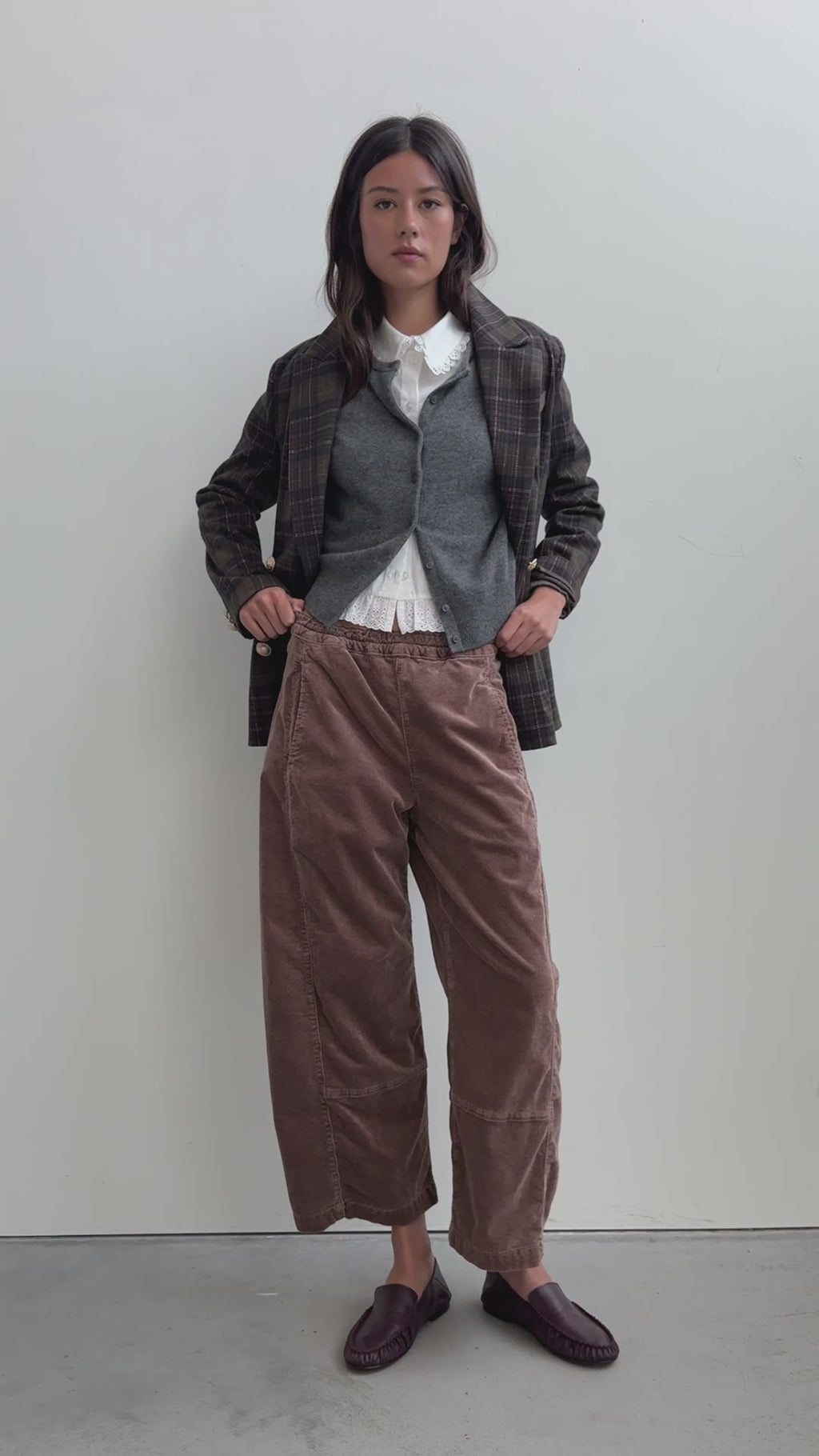 Pilcro Izzie Women's Corduroy Barrel Pants Cotton